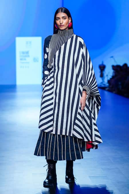 Buy_KA-Sha_Black Cotton Applique Round Neck Polka Dot Crop Top _Online_at_Aza_Fashions