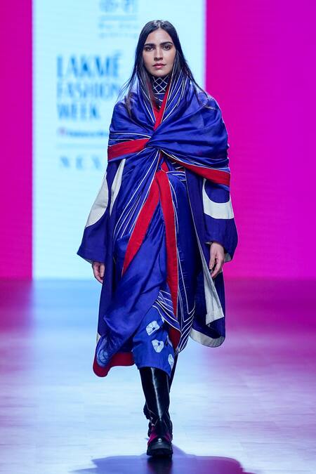 Buy_KA-Sha_Blue Cotton Embroidery Bandhani Tie Dye Skirt _Online_at_Aza_Fashions