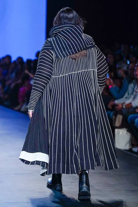 Shop_KA-Sha_Black Cording Candy Striped Applique Scarf _Online_at_Aza_Fashions