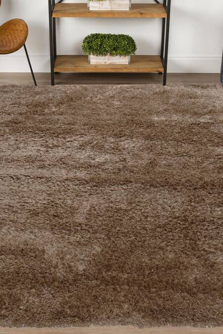 Kaleen India Brown 100% Polyester Hand Tufted Solid Rectangle Rug