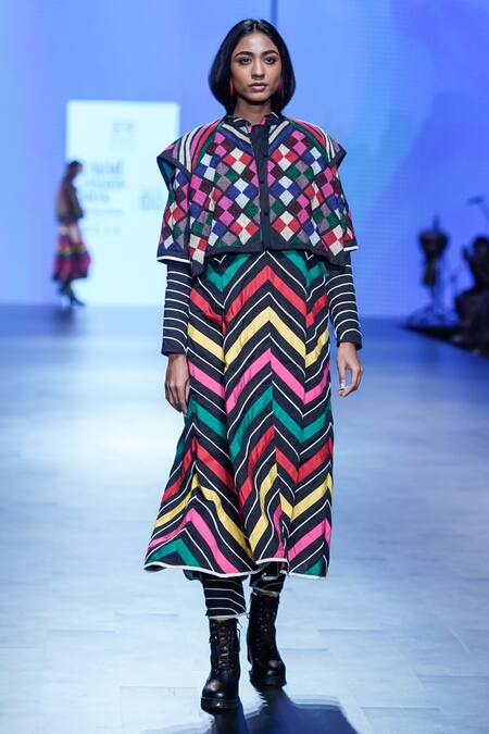 Buy_KA-Sha_Black Cotton Embroidered Bead Collared Work Jacket _Online_at_Aza_Fashions