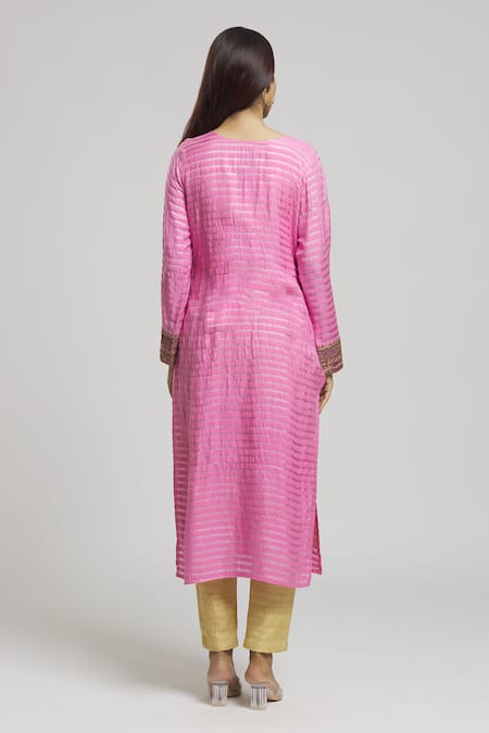 Bhusattva Sequin Embroidered Kurta With Dupatta 