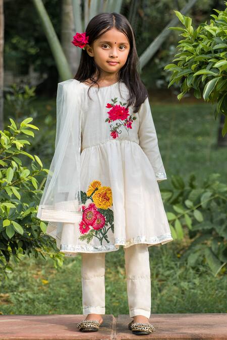 Mamma Plz Multi Color Handloom Cotton, Voile, Cotton, Chanderi Floral Anarkali Set Online at Aza Fashions Mamma Plz_Multi Color Handloom Cotton, Voile, Cotton, Chanderi Floral Anarkali Set _Online_at_Aza_Fashions