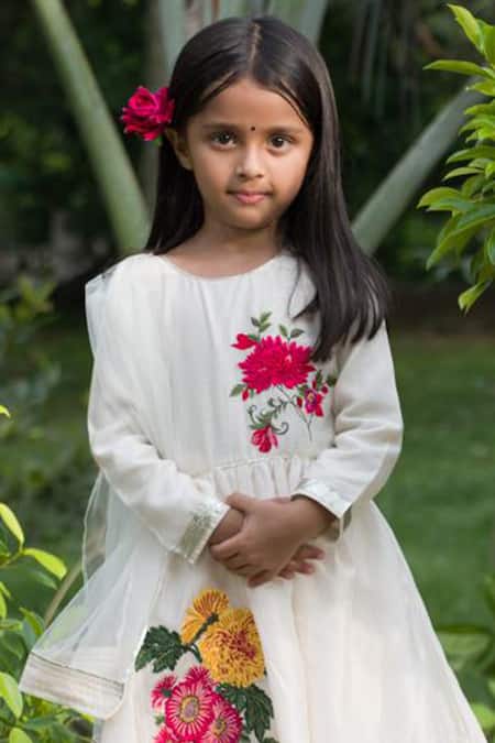 Buy Mamma Plz Multi Color Handloom Cotton, Voile, Cotton, Chanderi Floral Anarkali Set Online at Aza Fashions Buy_Mamma Plz_Multi Color Handloom Cotton, Voile, Cotton, Chanderi Floral Anarkali Set _Online_at_Aza_Fashions