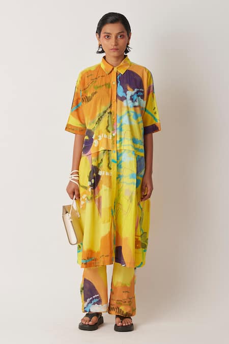 Yavi Barbi Abstract Pattern Straight Pant 