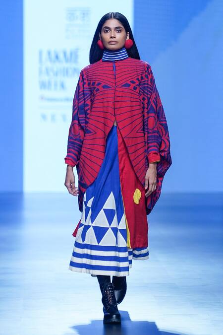 KA-Sha_Blue Kala Cotton Straight Striped Pant _Online_at_Aza_Fashions