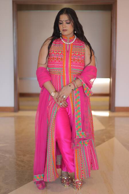 Buy_Foot Fuel_Multi Color Beads, Crystals, Sequins Knotted And Embellished Mules 