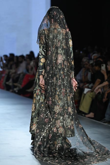 Paulmi And Harsh Floral Print & Embroidered Jumpsuit 