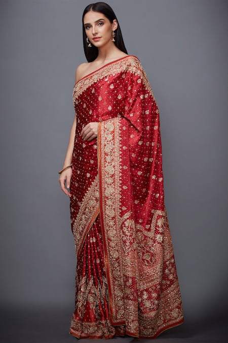 RI.Ritu Kumar Embroidered Silk Satin Saree 