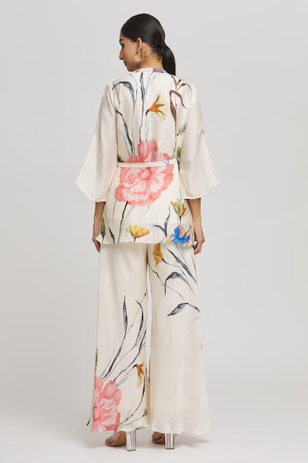 Whimsical By Shica Floral Pattern Top & Pant Set 