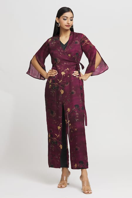 Whimsical By Shica Floral Print Double-Flap Jumpsuit 