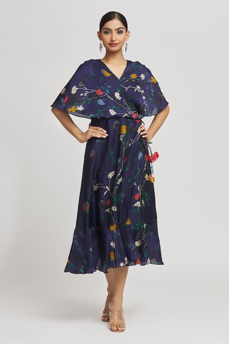 Whimsical By Shica Floral Print Wrap Dress 