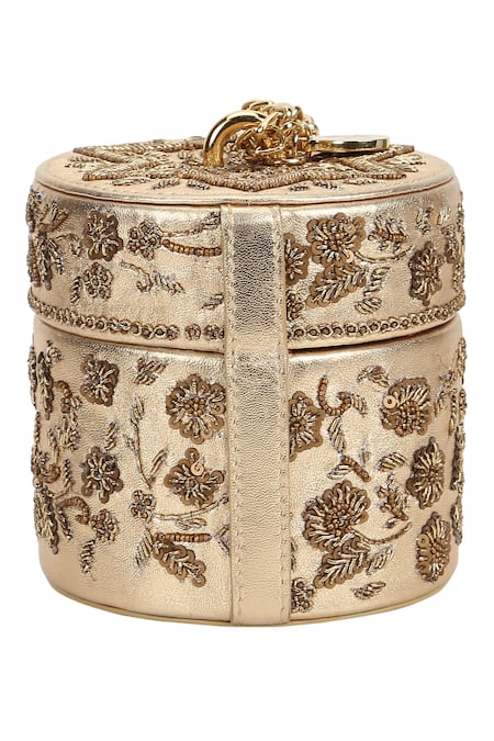 The Leather Garden Heer Cutdana Embroidered Potli Bag 