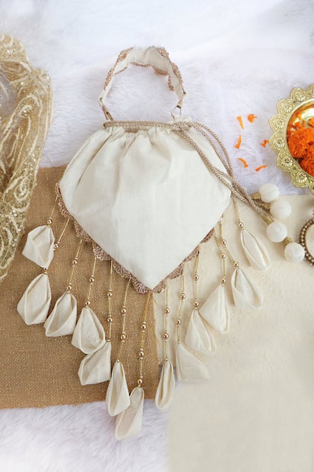 Soho Boho Studio By Aarti Thakur Silk Tassel Embellished Potli 