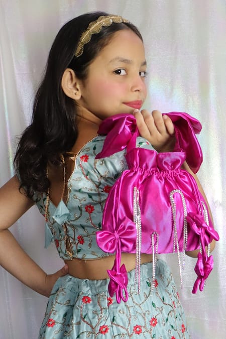 Soho Boho Studio By Aarti Thakur Satin Embellished Potli Bag 