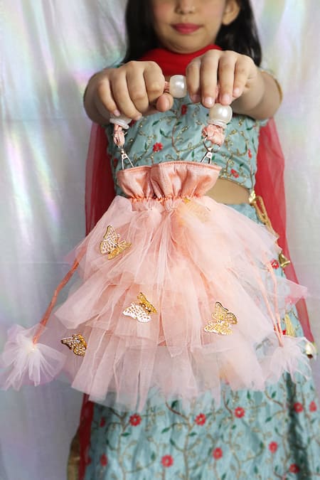 Soho Boho Studio By Aarti Thakur Silk & Net Motif Embellished Bag 