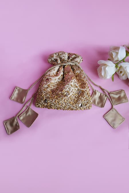 Soho Boho Studio By Aarti Thakur Cutdana Embellished Potli 