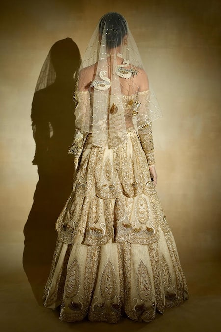 Megha Bansal Jannat Petal Cutdana Embroidered Lehenga With Blouse 