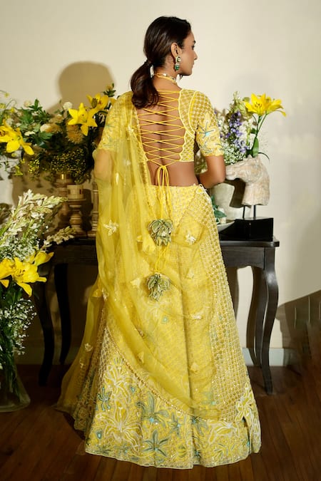 Megha Bansal Lillah Bahaar Hand Embroidered Bridal Lehenga Set 