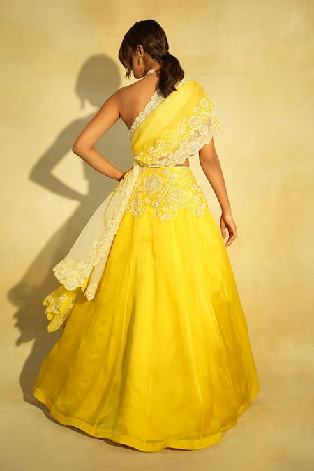 Megha Bansal Tarini Lehenga With Draped Blouse 