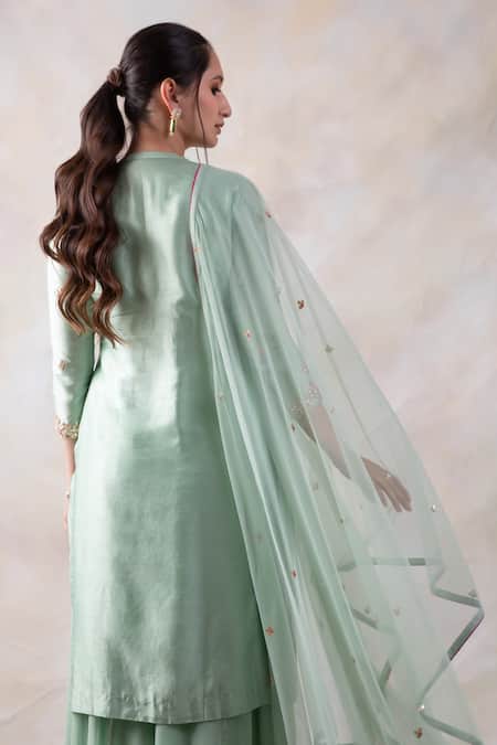 Baidehi Hand Embroidered Straight Kurta Sharara Set 