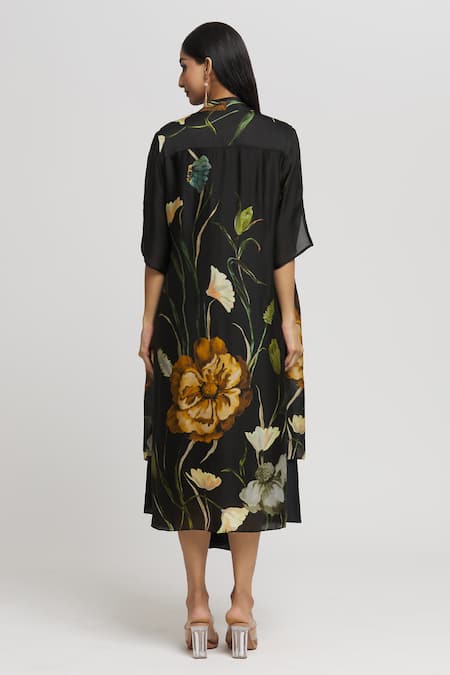 Whimsical By Shica Floral Placement Print Jacket Dress