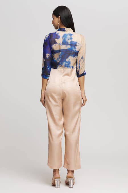 Whimsical By Shica Tie Dye Embroidered Flap Jumpsuit 
