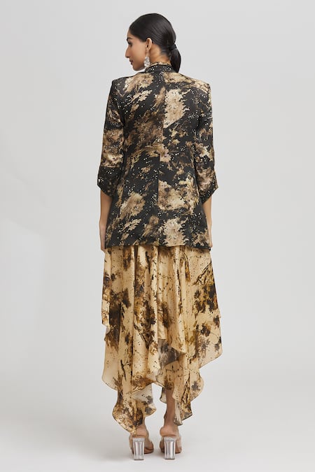 Whimsical By Shica Abstract Print Dress With Jacket