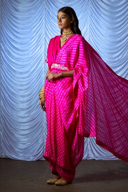 Hot Pink Saree-Pink Saree(Sari) Online USA ,UK,AUS-Salwari