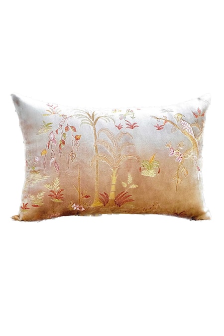 Khaabka Mehr Flora & Fauna Embroidered Cushion Covers - 2 Pcs 