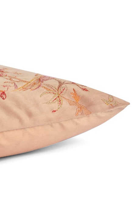 Buy Khaabka Brown Velvet Bird, Floral, Fauna, Mehr And Embroidered Cushion Covers - 2 Pcs Online at Aza Fashions Buy_Khaabka_Brown Velvet Bird, Floral, Fauna, Mehr And Embroidered Cushion Covers - 2 Pcs _Online_at_Aza_Fashions