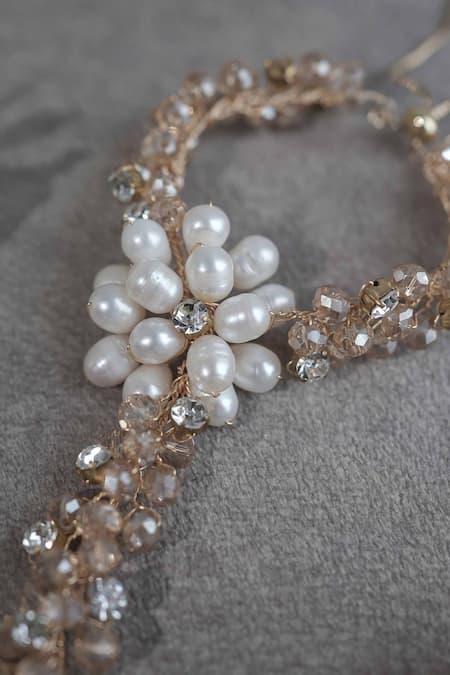 Floristaa By Mahek Gretel Crystal Embellished Bracelet 