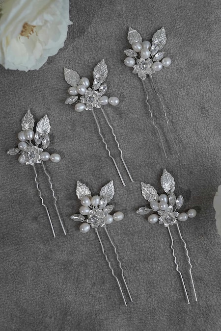 Floristaa By Mahek Olia Floral Pattern Hair Pins Set of 5 