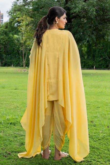 Label Lila Greek Moti Embroidered Kaftan With Dhoti Pant 