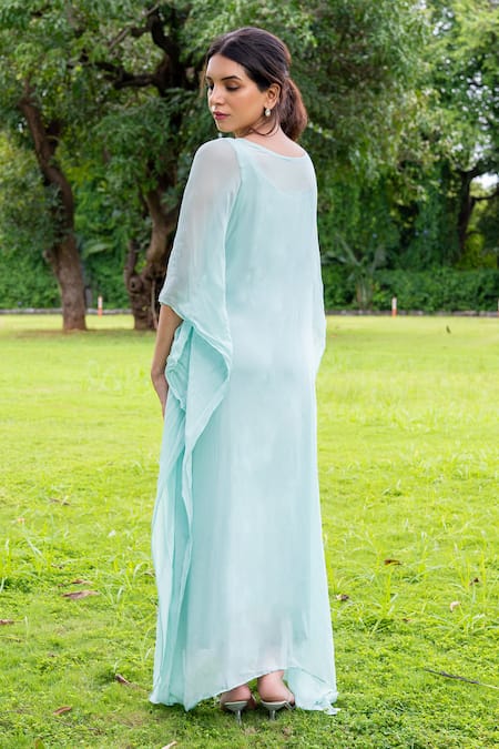 Label Lila Moti Blossom Yoke Kaftan With Inner Slip 
