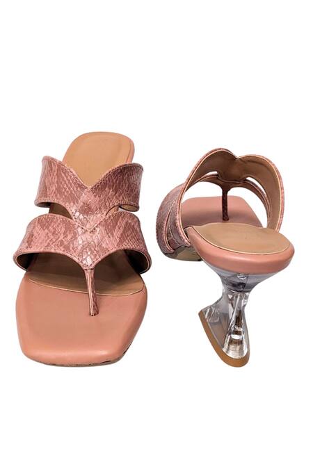 Shop_Devano_Pink Flow Split Toe Heels _Online_at_Aza_Fashions