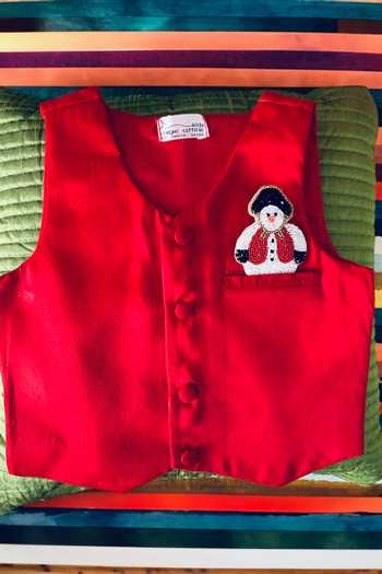 Rage Attire-Sweta Saria Christmas Ornament Patch Embroidered Jacket 
