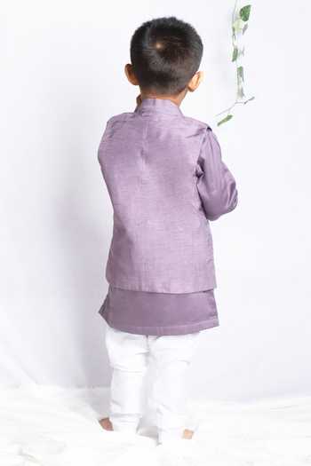 Rage Attire-Sweta Saria Purple Bamboo, Cotton, Silk Beads, Embroidery Floral Bundi Kurta Set Online at Aza Fashions Rage Attire-Sweta Saria_Purple Bamboo, Cotton, Silk Beads, Embroidery Floral Bundi Kurta Set _Online_at_Aza_Fashions
