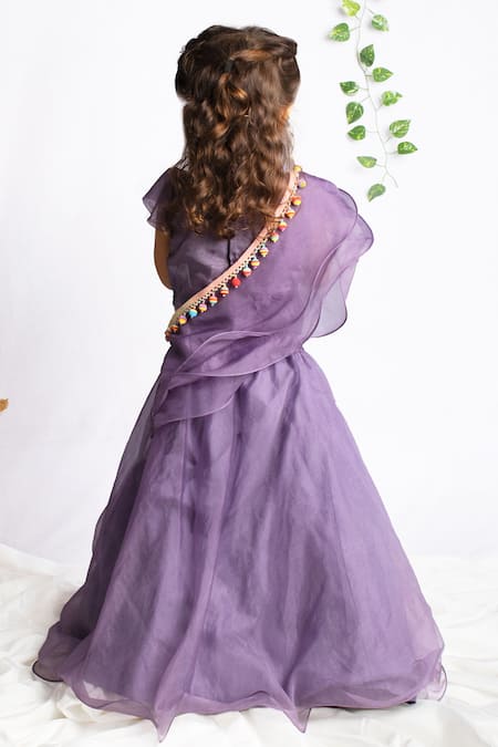 Rage Attire-Sweta Saria Hand Embroidered Blouse Lehenga Set 