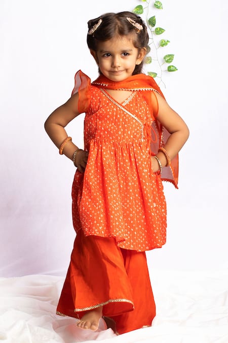 Rage Attire-Sweta Saria Bandhani Print Kurta Sharara Set 