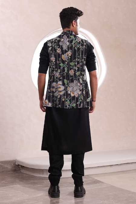 Mahima Mahajan Persian Bloom Print Nehru Jacket 