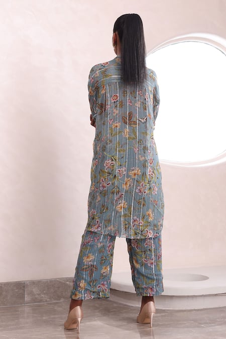 Mahima Mahajan Ekaya Floral Print Long Top With Pant 