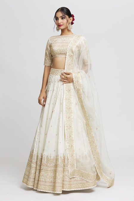 Gopi Vaid Naima Embroidered Bridal Lehenga Set 