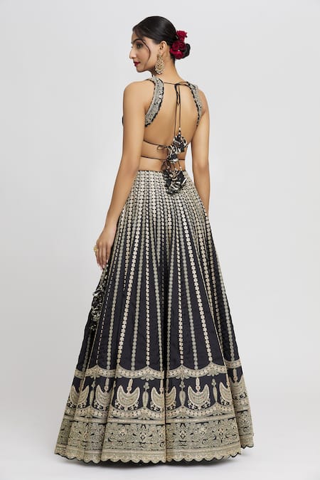 Gopi Vaid Kriti Embroidered Top & Victorian Skirt Set 