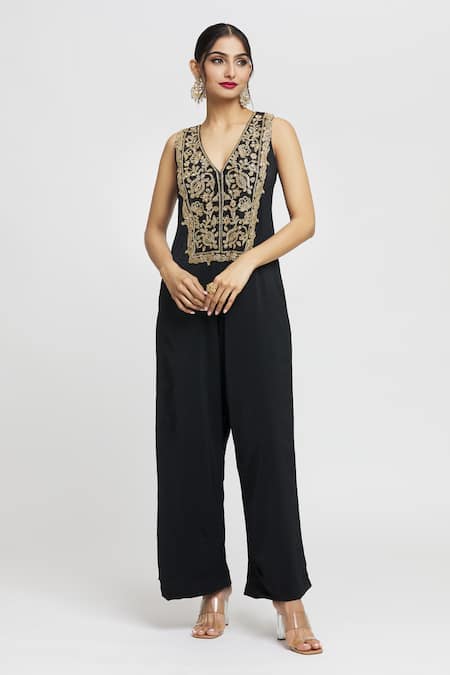 Buy VERO MODA Solid Polyester Flared Fit Women's Jumpsuit | Shoppers Stop