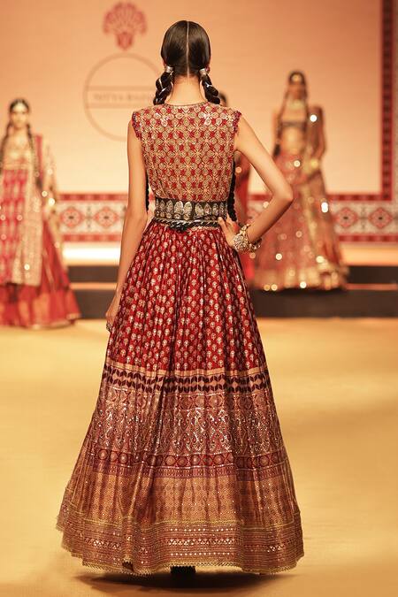 Shop Nitya Bajaj Gold Modal Silk Embroidery Sequin Anarkali Square With Kalidar Jacket at Aza Fashions Shop_Nitya Bajaj_Gold Modal Silk Embroidery Sequin Anarkali Square With Kalidar Jacket _at_Aza_Fashions