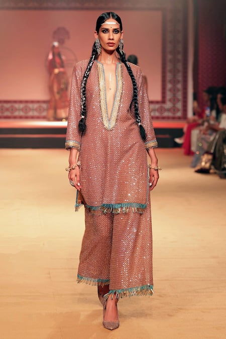 Nitya Bajaj Sequin Work Tunic & Pant Set 