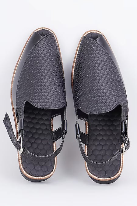 RNG Safawala Basket Woven Slip-On Mules 