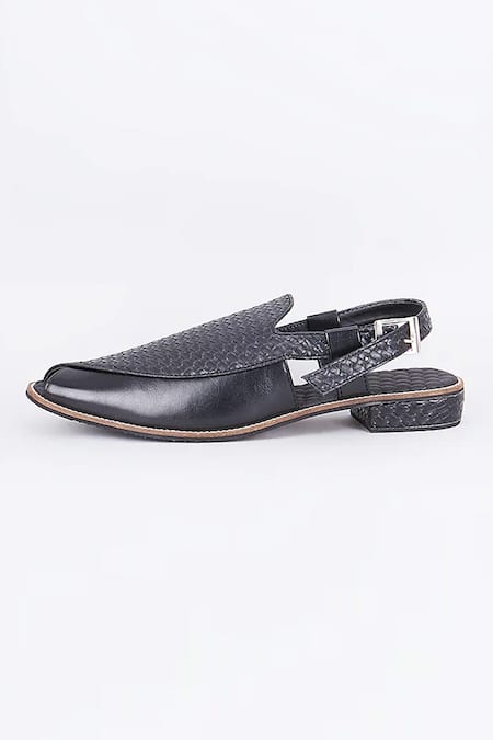 Rng Safawala Basket Woven Slip-On Mules