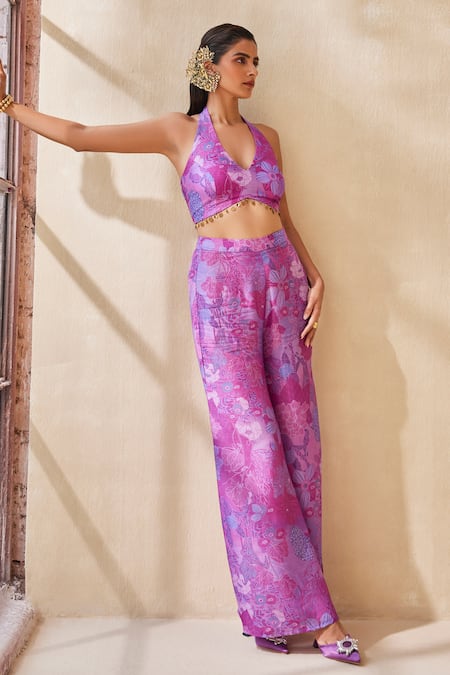 Ankita Dharman Deep Rhythm Solid Jacket Pant Set 